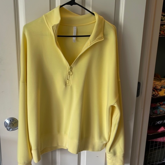 Fabletics Tops - Fabletics Yellow Quarter Zip Pullover - Large